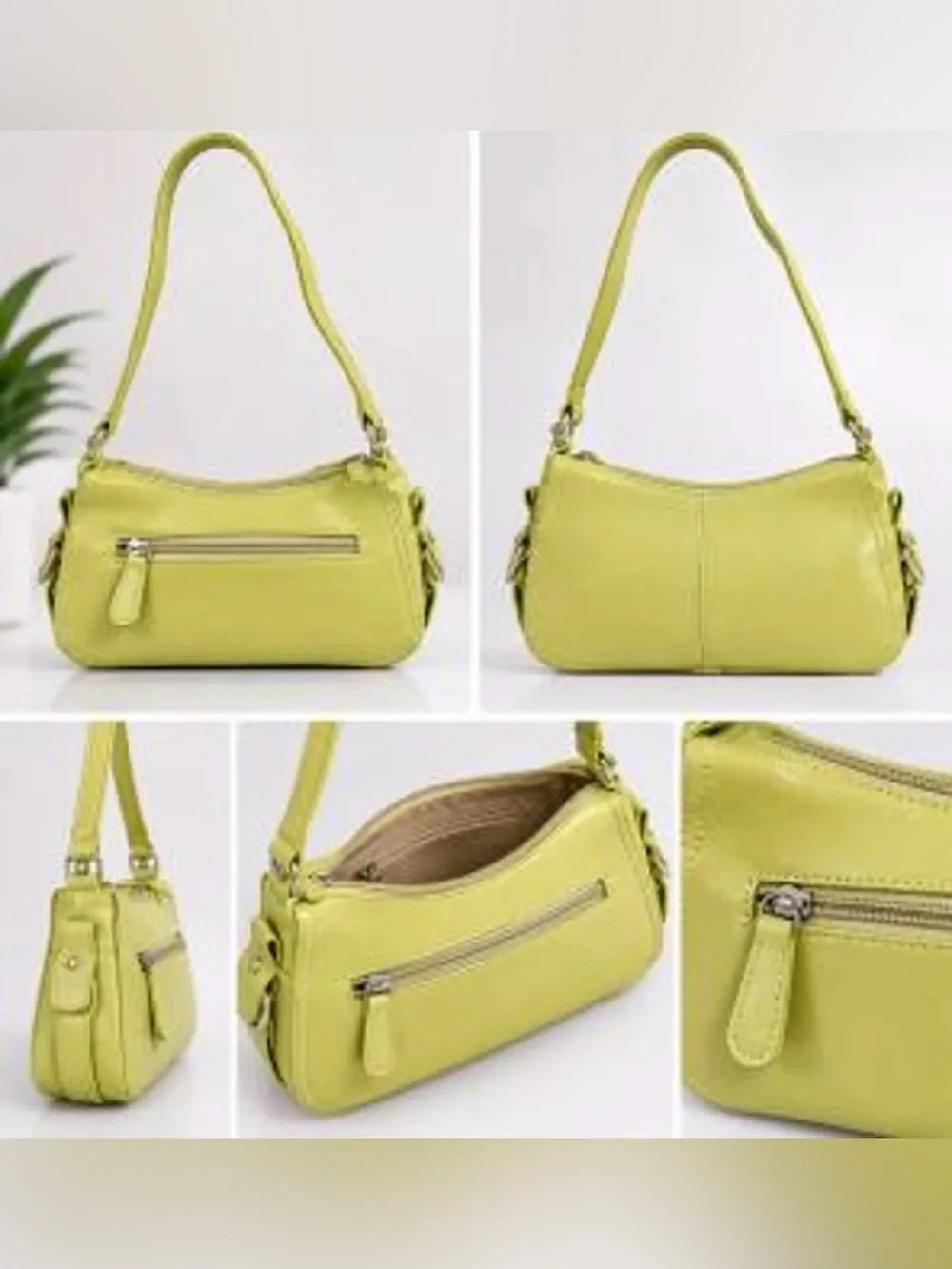Sleek Small Women's Bag in Lime Green